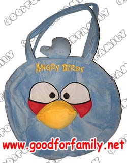กระเป๋าสะพายข้าง Angry Birds สีฟ้า ใบใหญ่ แองกรี้เบิร์ด แองกี้ย์เบิร์ด แองกี้เบิร์ด แองกีย์เบิร์ด กระเป๋าช็อปปิ้ง กระเป๋าสะพาย รหัส bcksliagb013