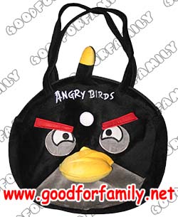 กระเป๋าสะพายข้าง Angry Birds สีดำ ใบใหญ่ แองกรี้เบิร์ด แองกี้ย์เบิร์ด แองกี้เบิร์ด แองกีย์เบิร์ด กระเป๋าช็อปปิ้ง กระเป๋าสะพาย รหัส bcksliagb015