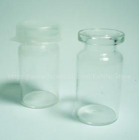 ขวดแก้วฝาปิดพลาสติก กันน้ำหก ขนาด 5 cc บาง