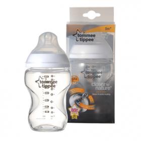 ขวดนม Tommee Tippee รุ่น Closer to Nature ขนาด 9 ออนซ์ ขวดแก้ว BPA Free