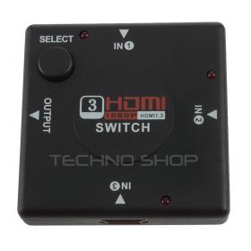 กล่องสลับสาย กล่องเลือกช่อง HDMI Switch แบบไม่มีสายในตัว