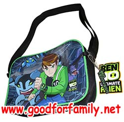 กระเป๋าสะพายเด็ก 7 นิ้ว Ben10 Ultimate Alien สีดำ-เขียว กระเป๋าเด็ก กระเป๋าใส่ของ ben10 เบนเทน เบ็นเท็น รหัส bcksliben090