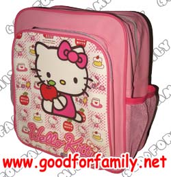กระเป๋าเป้ 12 นิ้ว Hello Kitty สีชมพูอ่อน(แอ๊ปเปิ้ล) เฮลโล คิตตี้ กระเป๋านักเรียน กระเป๋าสะพายหลัง กระเป๋าเด็ก กระเป๋าใส่ของ รหัส bckpckkit008