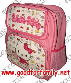 กระเป๋าเป้ 15 นิ้ว Hello Kitty สีชมพูอ่อน(หัวใจ) เฮลโล คิตตี้ กระเป๋านักเรียน กระเป๋าสะพายหลัง กระเป๋าเด็ก กระเป๋าใส่ของ รหัส bckpckkit002