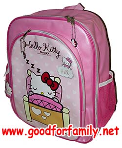 กระเป๋าเป้เด็ก 16 นิ้ว Hello Kitty Sanrio สีชมพูอ่อน เฮลโล คิตตี้ ซานริโอ กระเป๋านักเรียน กระเป๋าเด็ก กระเป๋าสะพายเด็ก รหัส bckpckkit021