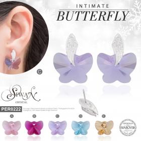 Intimate Butterfly ต่างหูคริสตัล Swarovski®