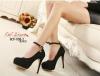 DF064-BCF-008-2 รองเท้าส้นสูงนำเข้า รัดข้อ