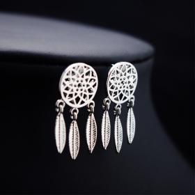 ต่างหูตาข่ายดักฝัน Dream Catcher Earrings