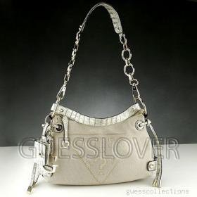 ขาย GUESS Impact Satchel Handbag -Mocha, Stone  -