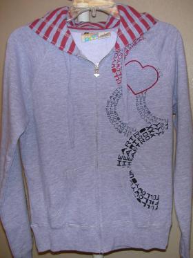 ขาย ROXY Heart Roxy Hoodie -GRAY  size L -