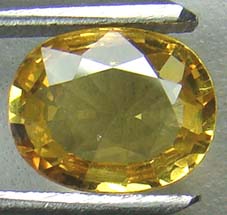 บุษราคัมบางกะจะแท้ (Yellow Sapphire) 1.70 กะรัตสีแม่โขงของจันทบุรี