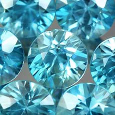 เพทายสีฟ้า (BlueZircon) 2.06 กะรัต10 เม็ดใช้ทำเครื่องประดับจากจันทบุรี