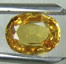 บุษราคัมบางกะจะแท้ (Yellow Sapphire) 1.90 กะรัตสีแม่โขงของจันทบุรี