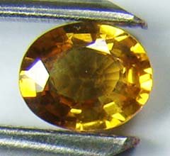 บุษราคัมบางกะจะแท้ (Yellow Sapphire) 1 กะรัตสีแม่โขงของจันทบุรี