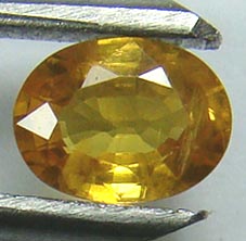 บุษราคัมบางกะจะแท้ (Yellow Sapphire) 1 กะรัตสีแม่โขงของจันทบุรี