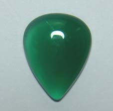 คริสโซเพรสควอร์ตแท้สีเขียว(Chrysophrase) 6 กะรัตทรงหยดน้ำ