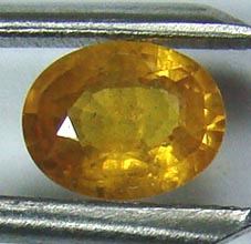บุษราคัมบางกะจะแท้ (Yellow Sapphire) 1.10 กะรัตสีแม่โขงของจันทบุรี