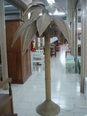โคมไฟต้นมะพร้าว Rattan Coconut Palm Tree Lamps