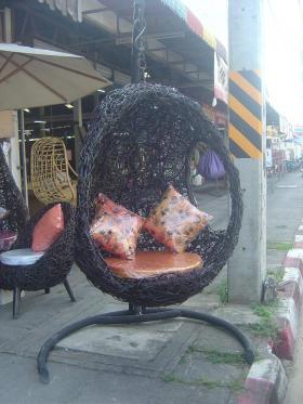 ชิงช้าหวาย Patio PE Rattan Swing Chair