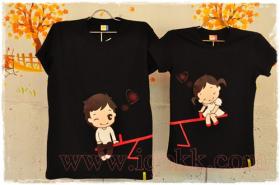 เสื้อคู่ไม้กระดก(ดำ