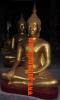 พระพุทธรูปปางมารวิชัย Buddha Sandstone Sculpture ส สีทอง