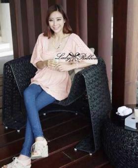 เสื้อตัวยาวหรือมินิเดรส คอถักไหมพรม (LR933)