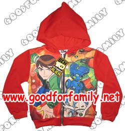 เสื้อกันหนาว เสื้อ jacket ผ้ามัน มีฮู้ด Ben10 Ultimate Alien สีแดง เบนเทน เบ็นเท็น แจ็กเก็ต แจกเกต เสื้อผ้าเด็ก hood เสื้อแขนยาว รหัส jckben089,090