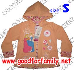 เสื้อกันหนาว เสื้อ jacket Princess ผ้า Cotton ก้างปลา สีส้ม เจ้าหญิง เสื้อผ้าเด็ก hood เสื้อแขนยาว รหัส jckpri111_S