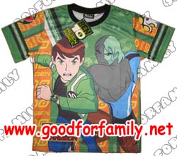 เสื้อคอกลม ผ้ามัน Ben10 Alien Force ภาค 2 สีเขียว เบนเทน เบ็นเท็น เสื้อคอกลม เสื้อยืด เสื้อแขนสั้น เสื้อผ้าเด็ก รหัส rndben092,093
