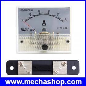 รหัสสินค้า :	WDC004  แอมป์มิเตอร์ไฟฟ้ากระแสตรง มิเตอร์วัดกระแสไฟ Amp meter DC 50A Analog Panel AMP Current Meter + Current Shunt 50A