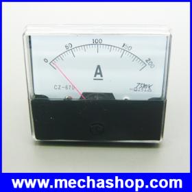 รหัสสินค้า :	AMP005  เครื่องมือวัดไฟฟ้า แอมป์มิเตอร์ อนาล็อกแอมป์มิเตอร์ 75mV DC200A Analog Amp Panel Meter Current Ammeter