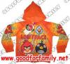 เสื้อกันหนาว เสื้อ jacket ผ้ามัน มีฮู้ด Angry birds สีส้ม แองกี้เบิร์ด แองกรี้เบิร์ด แองกี้เบิด แองกรี้เบิด แจ็กเก็ต แจกเกต เสื้อผ้าเด็ก hood เสื้อแขนยาว รหัส jckagb098