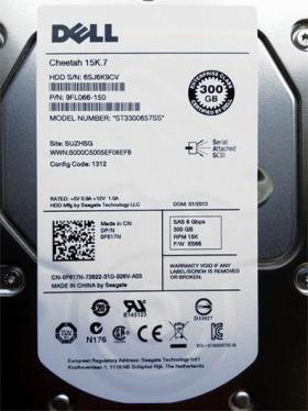  DELL 300GB 15K RPM SAS 3.5INC 0F617N