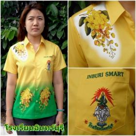 เสื้อเชิ้ตพิมพ์ลาย-โรงเรียนอินทร์บุรี