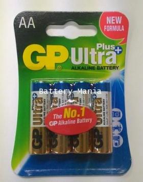 ถ่านอัลคาไลน์ 15AUP-U4 AA (แพ็ค 4 ก้อน) GP Ultra Plus