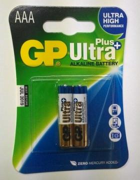 ถ่านอัลคาไลน์ 24AUP-U2 AAA (แพ็ค 2 ก้อน) GP Ultra Plus
