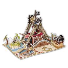 เรือไวกิ้ง โจรสลัด model 3D puzzle 