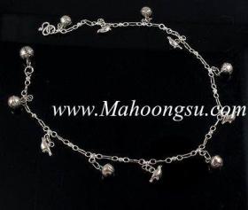 สร้อยข้อเท้าเงิน925ลายนกแฮมมื่งเบิร์ด