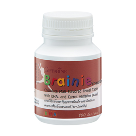 กิฟฟารีน เบรนนี่ รสช็อกโกแลต ผลิตภัณฑ์เด็ก แบบเม็ดเคี้ยว ขนาด 100 เม็ด Giffarine Brainie Chocolate