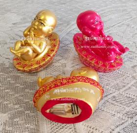กุมารแก้วจันทร์ 3.5 นิ้ว เนื้อเรซิ่นเพ้นท์สีทอง - สีบานเย็น {ปล่อยขาดทุน..ราคาถูกสุดๆ  ๆ  !!}