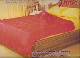 ผ้าห่มแพรนวมแบบริมธรรมดา และมีชายระบาย แพรแท้ Rayon Silk มี 2 ขนาด