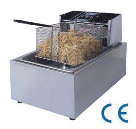 ขายหม้อทอดเฟรนช์ฟราย (Single Electric Deep Fryer) รุ่น DF-81 หม้อทอดไฟฟ้า 6 ลิตร 2,500 วัตต์ ทำจากสเตนเลสสตีล ปุ่มหมุนเลือกระดับความร้อน ต่ำสุด 0 องศาc-200องศาCร้อนเร็วมาก ประหยัดไฟกว่าพวก500w พวกนั้นกว่าจะร้อนกินเวลานาน  แต่ตัวนี้ ร้อนปุ๊บ ตัด ปั๊ป 