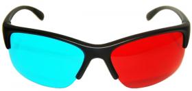 ขายแว่น 3 มิติ สีแดง/ฟ้าอมเขียว (Red/Cyan) แบบพลาสติก - Sport