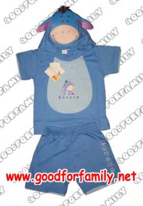 ชุดแฟนซี เสื้อ-กางเกง-ฮู้ด อียอว์ Eeyore สีฟ้า เสื้อการ์ตูน ดีสนีย์ Disney ฮู้ด  hood เสื้อยืด เสื้อรูปสัตว์ เสื้อเด็ก กางเกงเด็ก เสื้อผ้าเด็ก  แต่งแฟนซี อายุ 2-5 ปี รหัส fcycar027