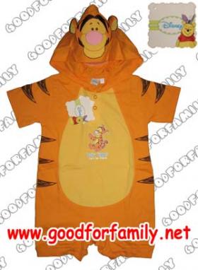 ชุดหมี ทิกเกอร์ bodysuit Tigger Disney ดิสนีย์ มีฮู้ด hood สีส้ม บอดี้สูท แขนสั้น ชุดแฟนซี fancy  แต่งแฟนซี เสื้อการ์ตูน เสื้อผ้าเด็ก รหัส fcycar030