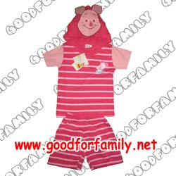 ชุดแฟนซี เสื้อ-กางเกง-ฮู้ด พิกเลท Piglet สีชมพู เสื้อการ์ตูน ดีสนีย์ Disney ฮู้ด hood เสื้อยืด เสื้อรูปสัตว์ เสื้อเด็ก กางเกงเด็ก เสื้อผ้าเด็ก  แต่งแฟนซี อายุ 2-5 ปี รหัส fcycar033