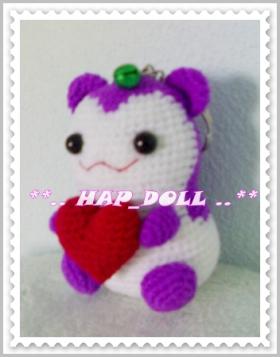 ตุ๊กตาถักแฮมทาโร่สีม่วง