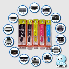 ขาย P5C8-5 ตลับหมึก Canon แบบเติมได้ พร้อม Chip Unlimit ไม่ต้องใช้ Inktank