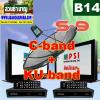 ระบบจานดาวเทียม PSI S-9:C+KU band ทีวี 2 เครื่อง S9