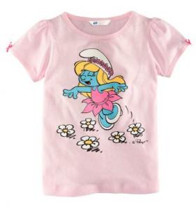H&M เสื้อยืด ลาย smurf ไซส์ 6-8 ของแท้จากอังกฤษ
